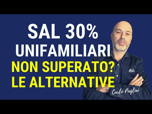 SAL 30% unifamiliari non raggiunto al 30 settembre: soluzioni alternative