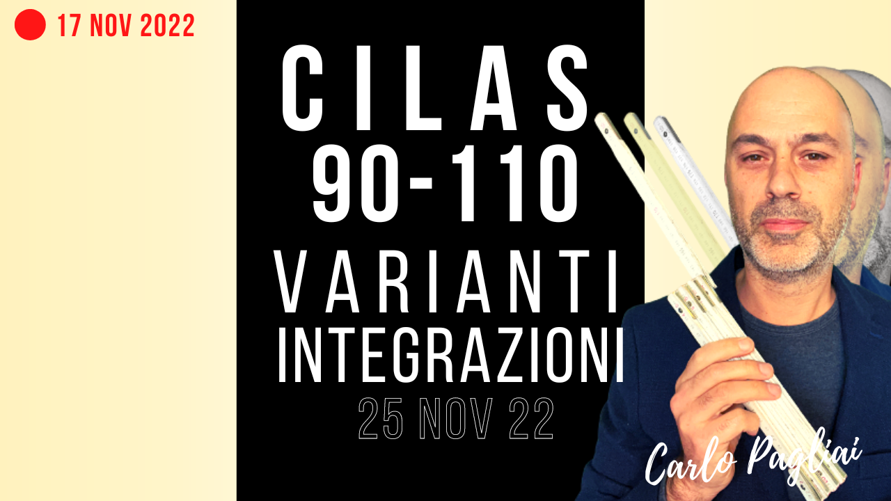 CILAS 90-110 al 25 Nov, efficacia, integrazioni e varianti