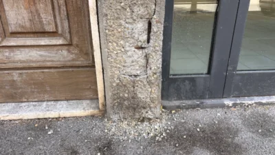 pilastro cemento corrosione ferri