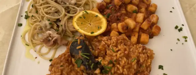 piatto tris di primi di mare home restaurant